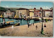 34100 Trieste / Triest / Trst 1916 Gebrauchsspuren Hafen Rathaus