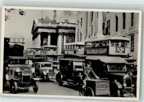 London Foto AK Auto Oldtimer Omnibus Fahrrad Piccadilly
