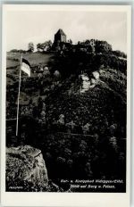 52385 W5168 Nideggen - Blick auf Burg u. Felsen
