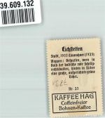 79356 W7837 Eichstetten am Kaiserstuhl Gebrauchsspuren Vignette Reklame Kaffee Hag Nr. 23 Wappen Eichel