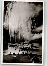 78462 W7750 Konstanz Foto AK Seebeleuchtung Feuerwerk über dem Bodensee