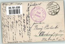 Feldpost WK I I.Batl.Inf.Rgt. Nr. 437 Bauernhof Motiv Polen 1917
