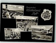 25980 W2280 Westerland - Kurstrand Schwimmbad Friedrichstrasse Kurpromenade