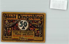 84130 W8312 Dingolfing 1920 Gebrauchsspuren Notgeldschein 50 Pfennig