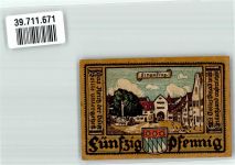 84130 W8312 Dingolfing 1920 Gebrauchsspuren Notgeldschein 50 Pfennig