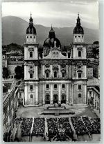 5020 Salzburg Foto AK Dom Jedermann Festspiele Hüttenstempel