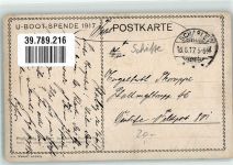 sign. Stöwer, Willy Prof. Deutsches U-Boot im Gefecht U-Boot-Spende Marine WK I 1917 Gebrauchsspuren