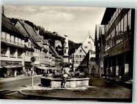 72458 W7470 Ebingen , Württ Foto AK Denkmal Marktbrunnen
