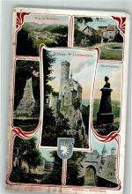 72805 W7414 Lichtenstein , Württ 1915 - Schloss Lichtenstein Hauff-Denkmal Geolo. Pyramide Forsthaus