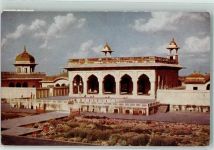 Neu Delhi Foto AK Khas Mahal Agra Fort Luftpost