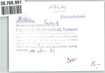 49762 W4474 Hilter Ems FOTO KEINE AK Fabrik Auto Parkplatz Ort handschrifltich Foto Original aus Archiv eines Ansichtskartenverlags