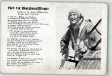Text vom Lied der Sturzkampfflieger von Eulenberger und Pallmann Verlag Robert Franke Lieder AK Soldatenlied WK II Gebrauchsspuren