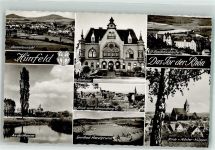 36088 W6418 Hünfeld - Rathaus St. Bonifatiuskloster Sportbad Haselgrund