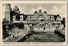 Budapest Foto AK Schwimmbad St. Gellert