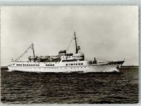 Bunte Kuh Flaggenschmuck Seebäderschiff 1963 Foto AK