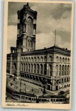 10115 W1000 Berlin Mitte Foto AK Rathaus Straßenbahn
