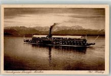 Foto Wörsching Starnbergersee Raddampfer München Binnenschiff