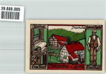 36269 W6433 Philippsthal Werra 1921 Notgeldschein Eine Mark Webstuhl