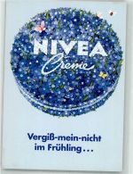 W2000 Hamburg Eine Dose Nivea-Creme mit Vergissmeinnicht Werbung Kosmetik Werbe AK