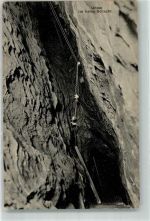 W8975 Obermaiselstein Sturmannshöhle Unten im tiefen Schacht Höhle 1918