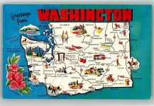 Seattle - Landkarte Washington