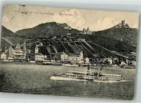 W5330 Königswinter Dampfer Drachenburg u. Drachenfels Rheinschiff 1916