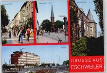 W5180 Eschweiler , Rheinl Roetgener Burg Rathaus Dreieinigkeits Kirche Burg / Schloss Foto AK