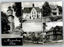 99636 O5235 Rastenberg - Kirche, Rathuas, Jugendherberge, Kulturhaus