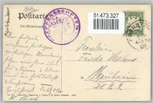 87561 W8980 Oberstdorf 1908 - Rappenseehütte Große Steinscharte Hüttenstempel