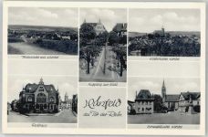 36088 W6418 Hünfeld - Kloster Kath. Kirche Rathaus Ev. Kirche Aufgang zur Stadt