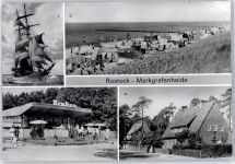 18055 O2540 Markgrafenheide - Segelschulschiff Wilhelm Pieck Strand Gasthaus Krakus Am Buswendeplatz