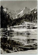 87561 W8980 Oberstdorf Foto AK Erholungsheim Christlessee Winter