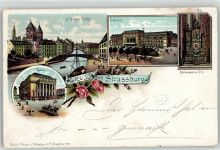 67000 Strasbourg Straßburg Lithographie