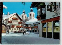 6380 St. Johann in Tirol Winter Hauptplatz Pension Kirche