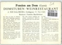 5020 Salzburg Werbe AK Pension am Dom Gasthaus Weinstuben