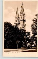 98617 O6100 Meiningen - Marktszene Kirche