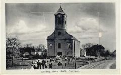 Boldog - Boldog (Ungarn) Leporello Katholische KIrche II (Klebereste VS, Stauchung)