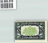 42103 W5600 Elberfeld 1920 Notgeldschein Gutschein über 10 Pfennig