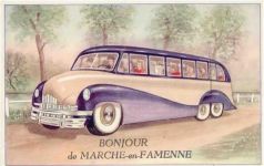 Marche-en-Famenne - Marche-en-Famenne (Belgien) Leporello Auto I-II (leichte Stauchung)