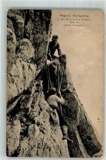 87561 W8980 Oberstdorf 1912 Gebrauchsspuren Bergsteiger Trettlach Westwand