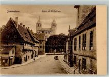 37581 W3353 Bad Gandersheim 1906 Foto AK Stifts- Kirche Marktplatz