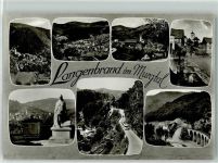 76596 W7564 Langenbrand , Murgtal Foto AK Denkmal Omnibus Eisenbahn-Viadukt