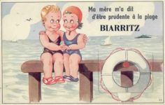 64200 Biarritz - Biarritz (Frankreich) Leporello II (kleiner Einriss, Stauchung)