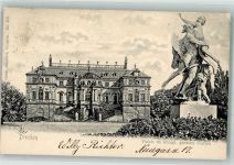 01067 O8000 Dresden - Palais im Königlichen Großen Garten Skulptur Die Zeit entführt die Schönheit