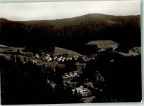 72270 W7292 Schwarzenberg Foto AK Panorama des Ortes mit Ev. Kirche