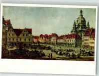 01067 O8000 Dresden Foto AK Ak nach Canaletto Neumarkt