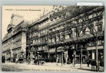 75000 Paris Foto AK Boulevard des Italiens Geschäft