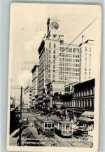 Vancouver Foto AK Straßenbahn Auto Granville Street