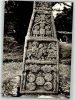 Irische Kreuze II No. XII/10 Moone/Hochkreuz-Sockel Fotograf Karl Hublow Konstanz Archäologie Foto AK