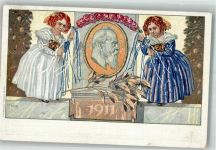 sign. Diez Ivi Oscar Consee Prinzregent Luitpold 1911 Adel Bayern Ganzsache